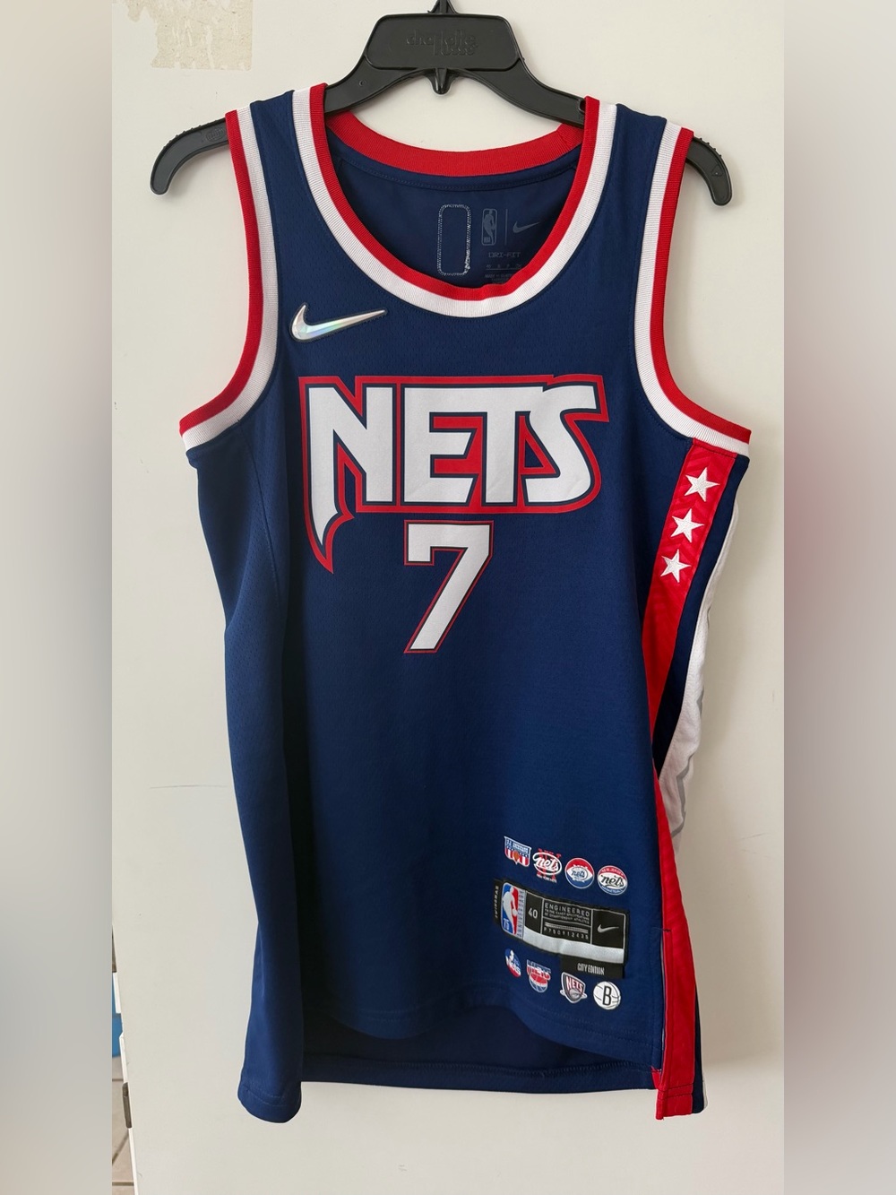 NIKE NBA Kevin Durant Brooklyn Nets Swingman Player Jersey City Edition Size S